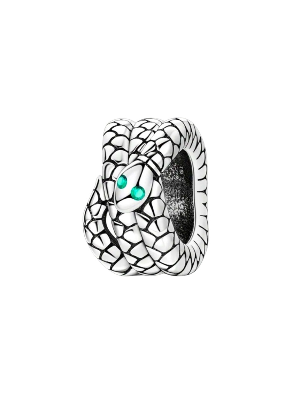 Sterling Silver Snake Charm For Pandora Bracelets & Most Others-NEW